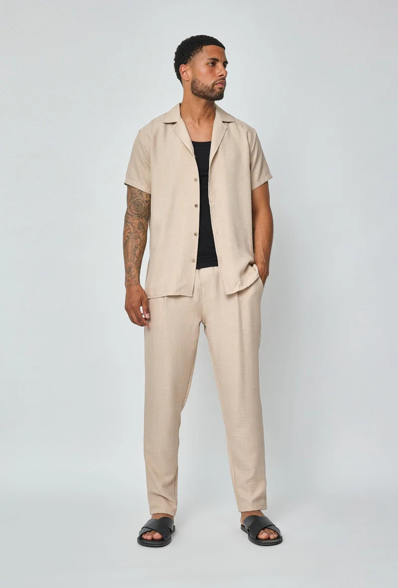 Set van overhemd met korte mouwen en broek