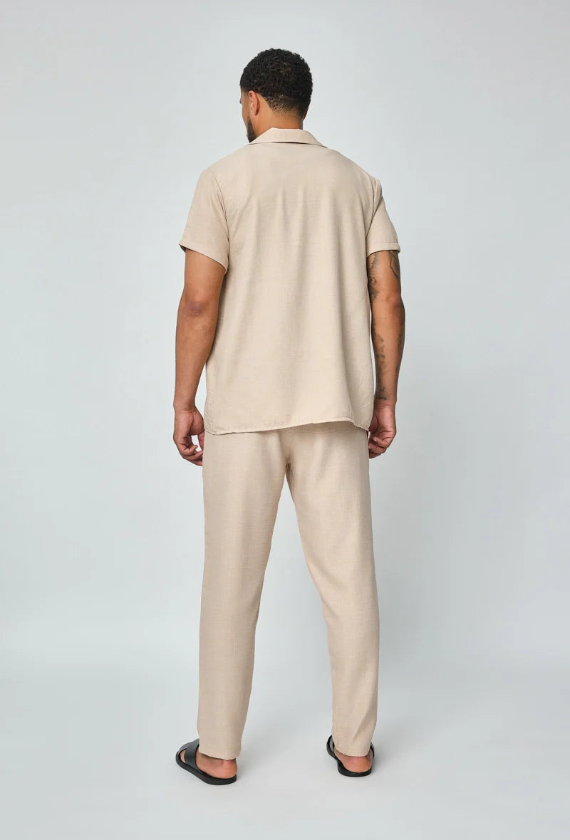 Set van overhemd met korte mouwen en broek