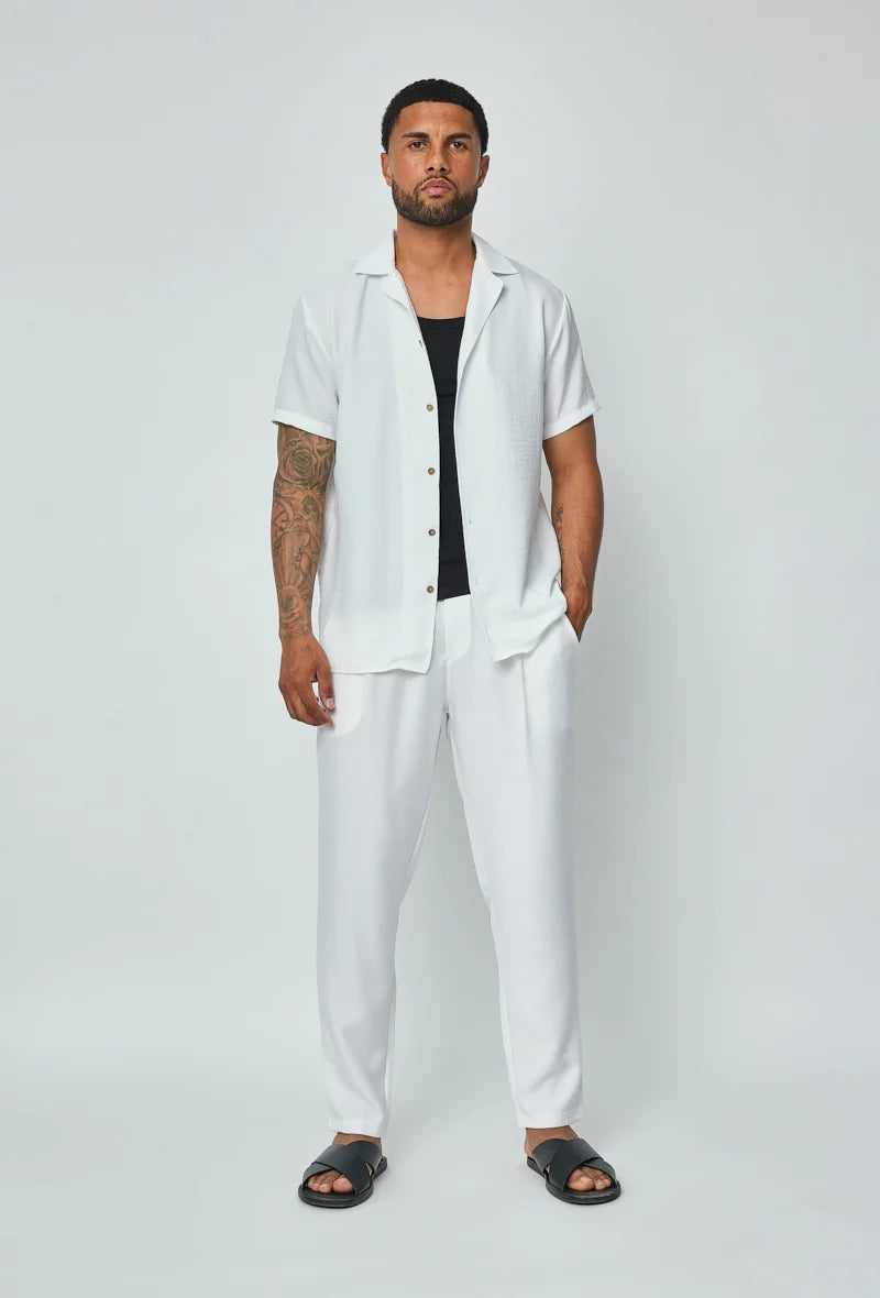 Set van overhemd met korte mouwen en broek