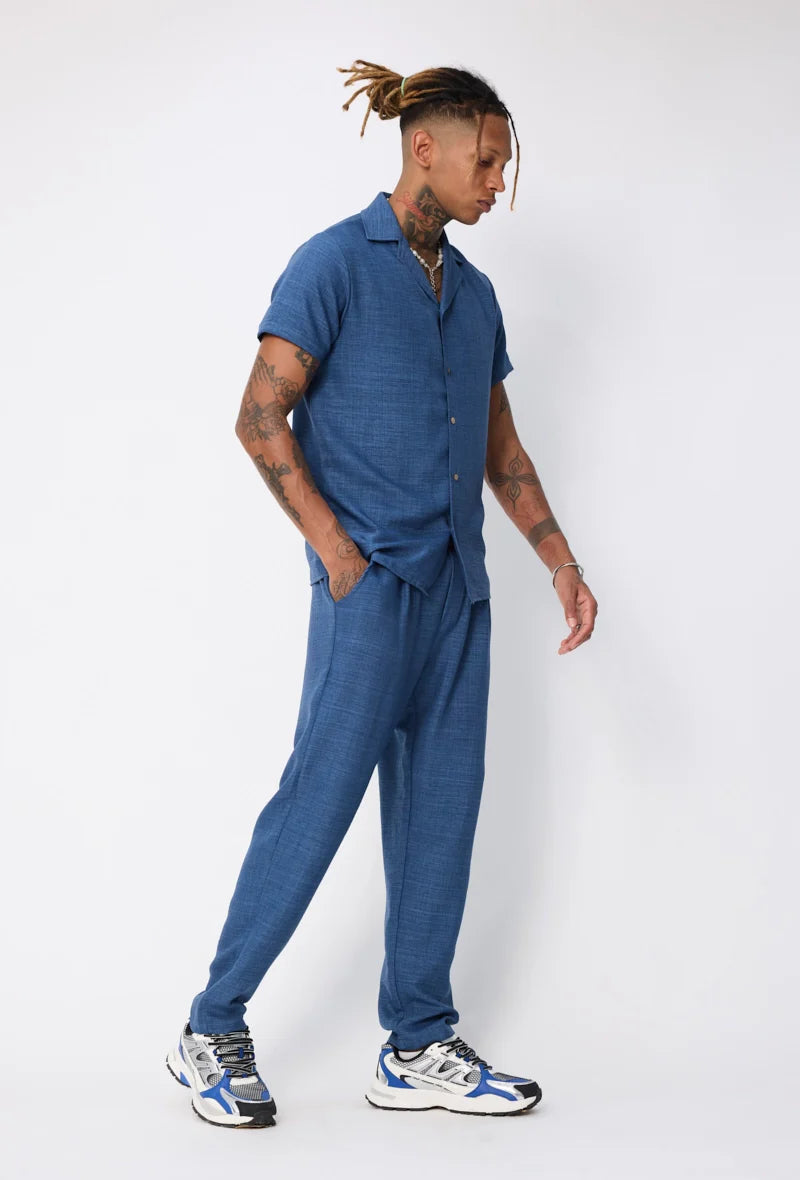 Set van overhemd met korte mouwen en broek