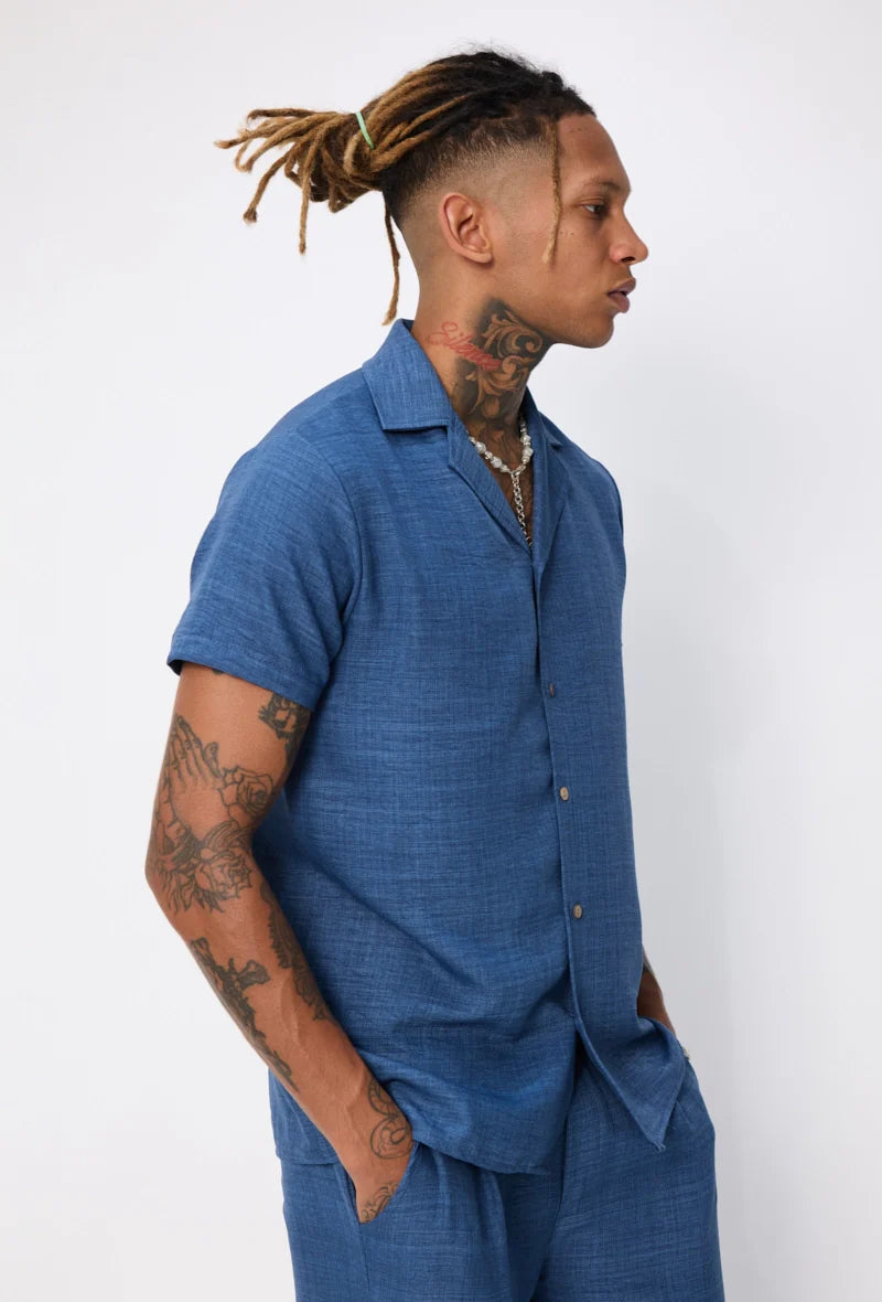 Set van overhemd met korte mouwen en broek