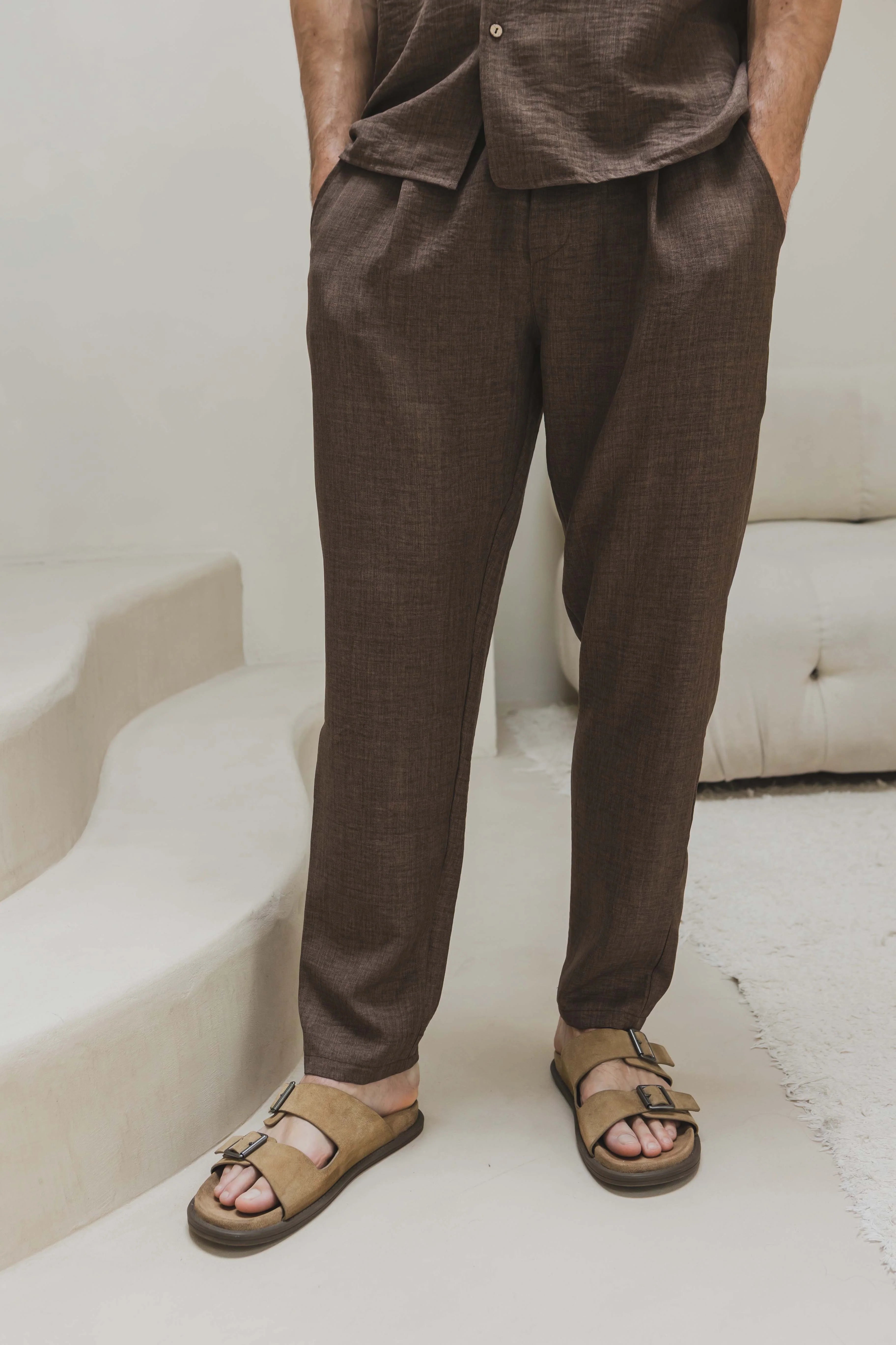 Set van overhemd met korte mouwen en broek