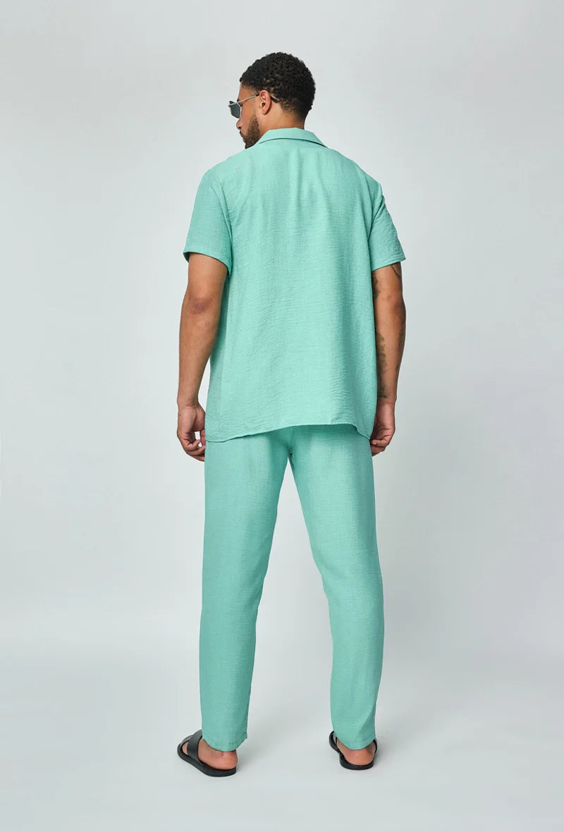 Set van overhemd met korte mouwen en broek