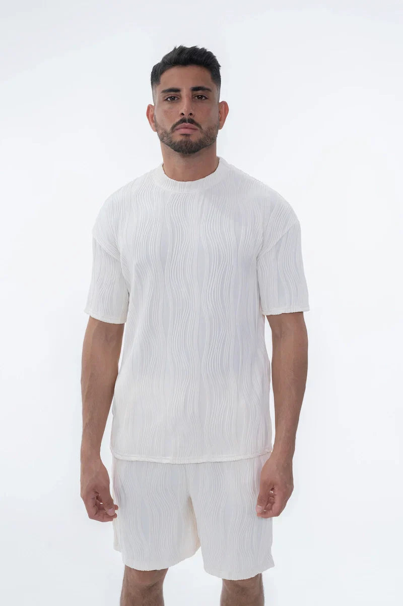 Set met effen shorts en t-shirt