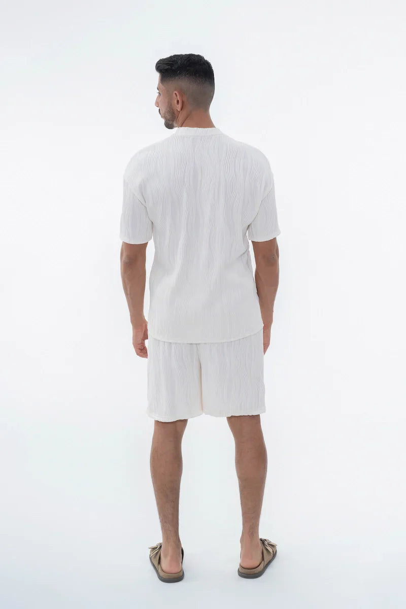 Set met effen shorts en t-shirt