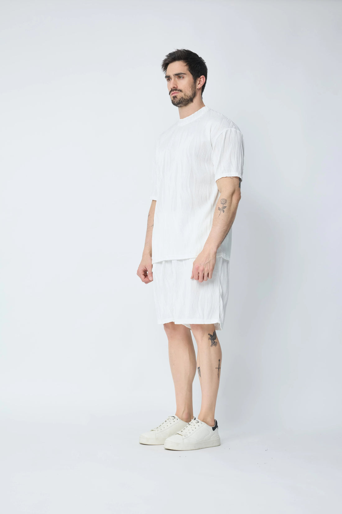 Set met effen shorts en t-shirt