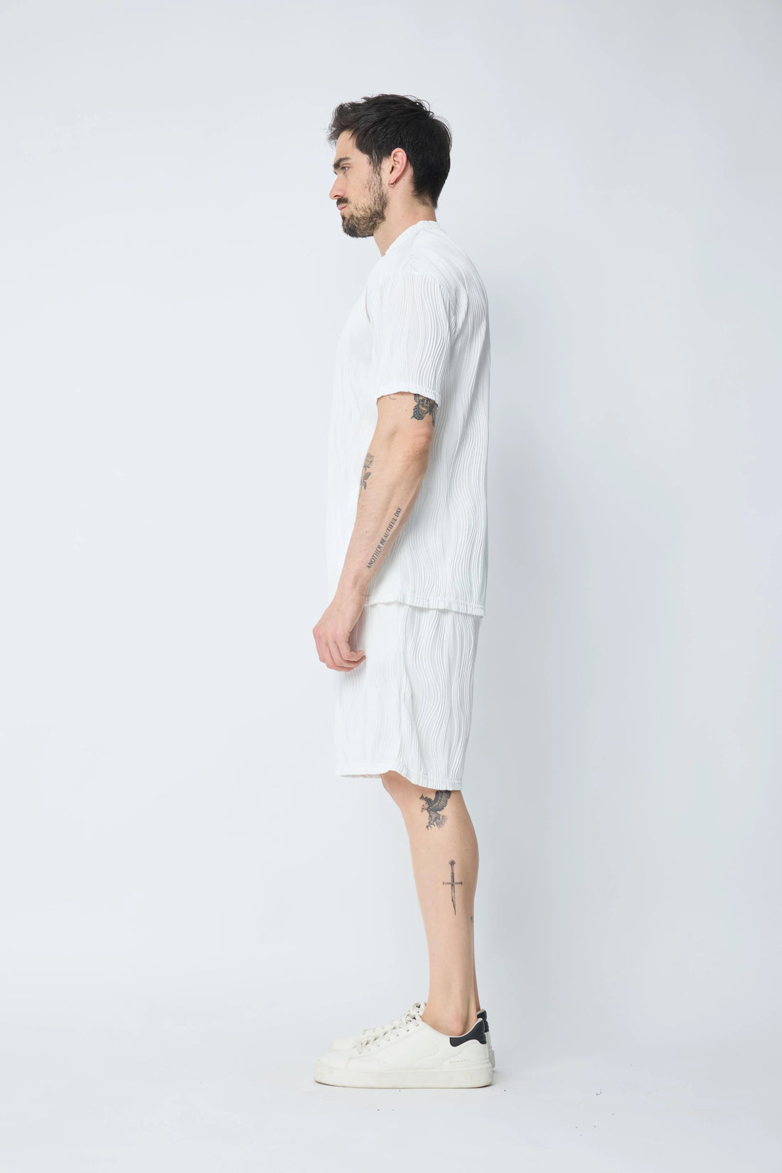 Set met effen shorts en t-shirt