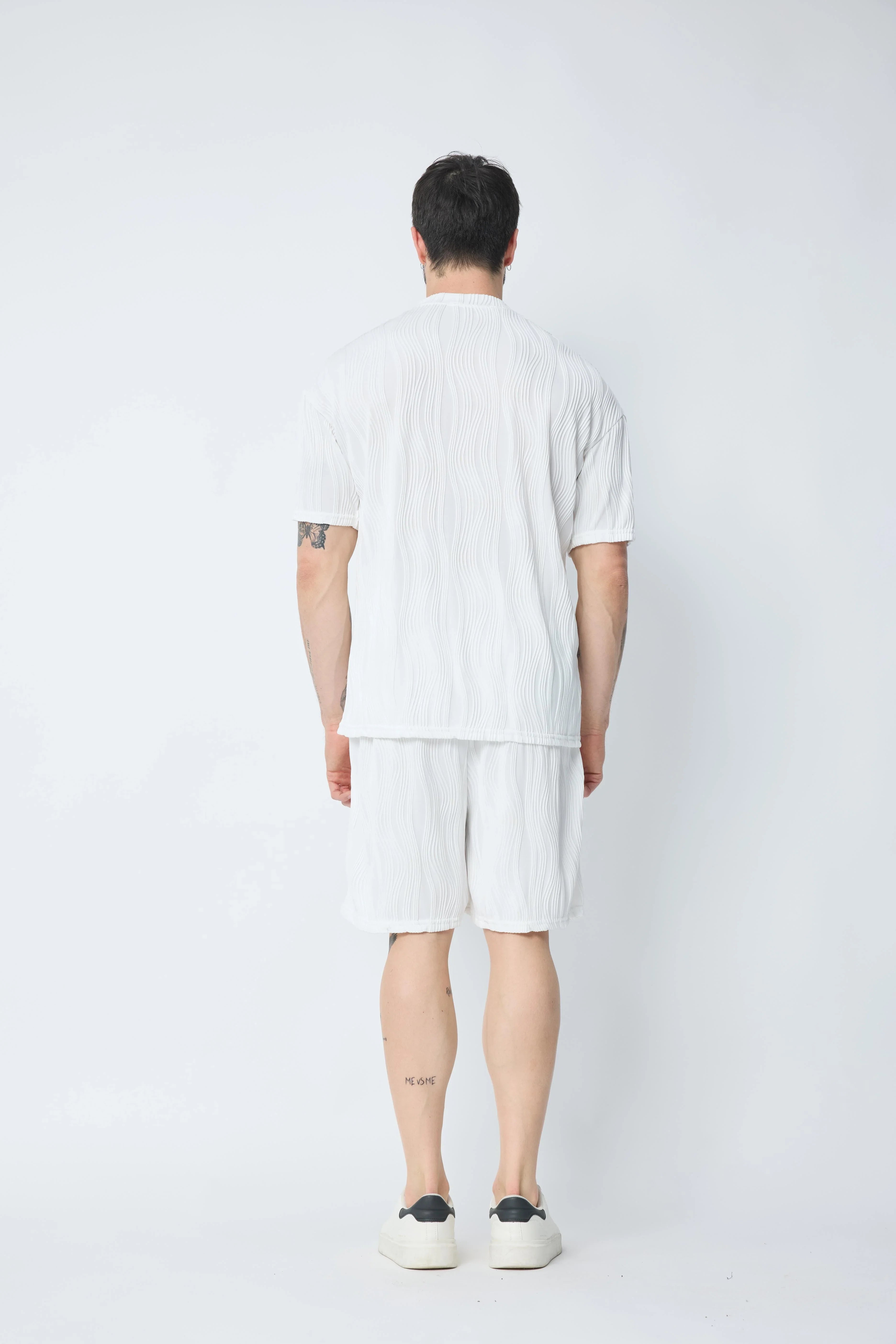 Set met effen shorts en t-shirt