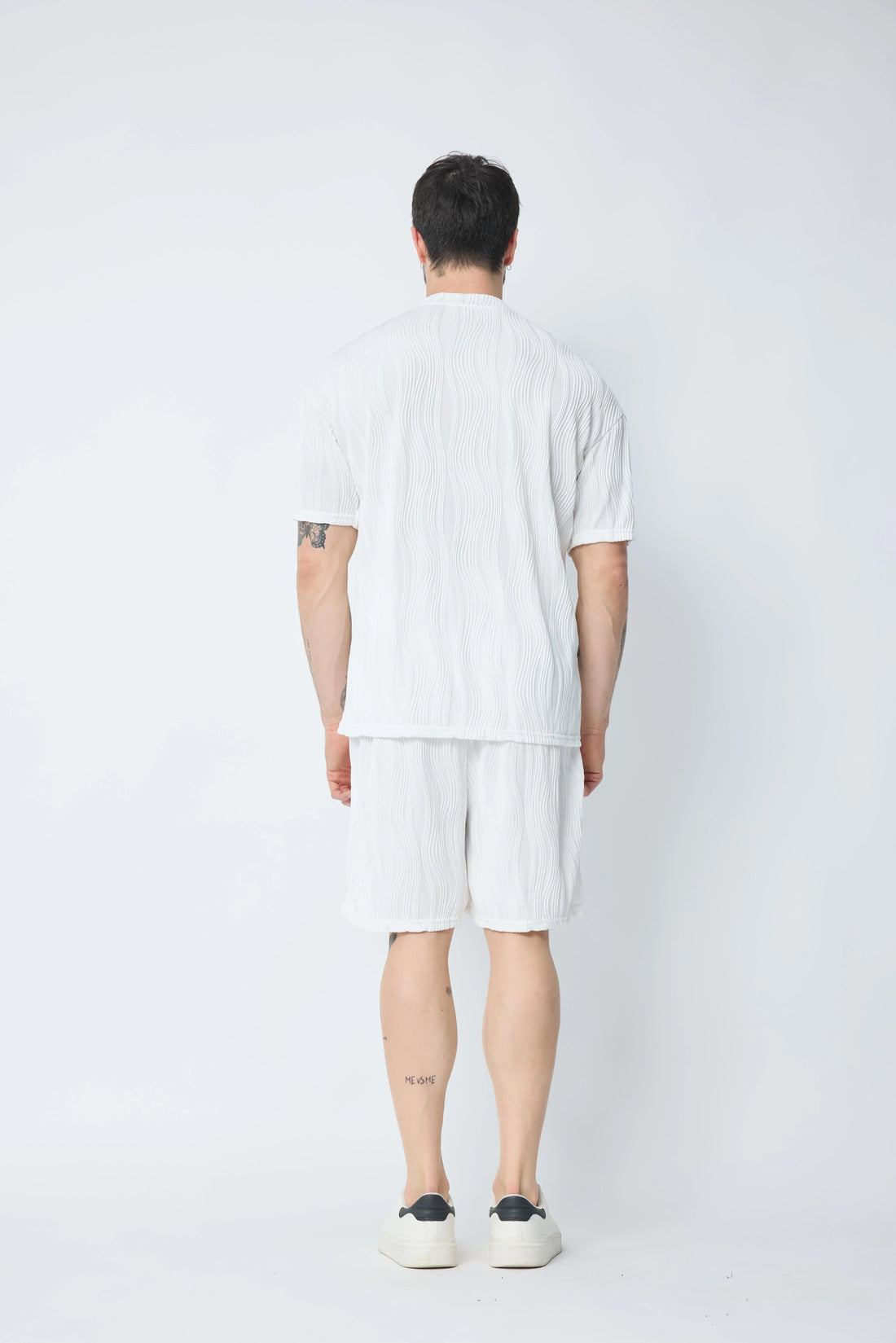 Set met effen shorts en t-shirt