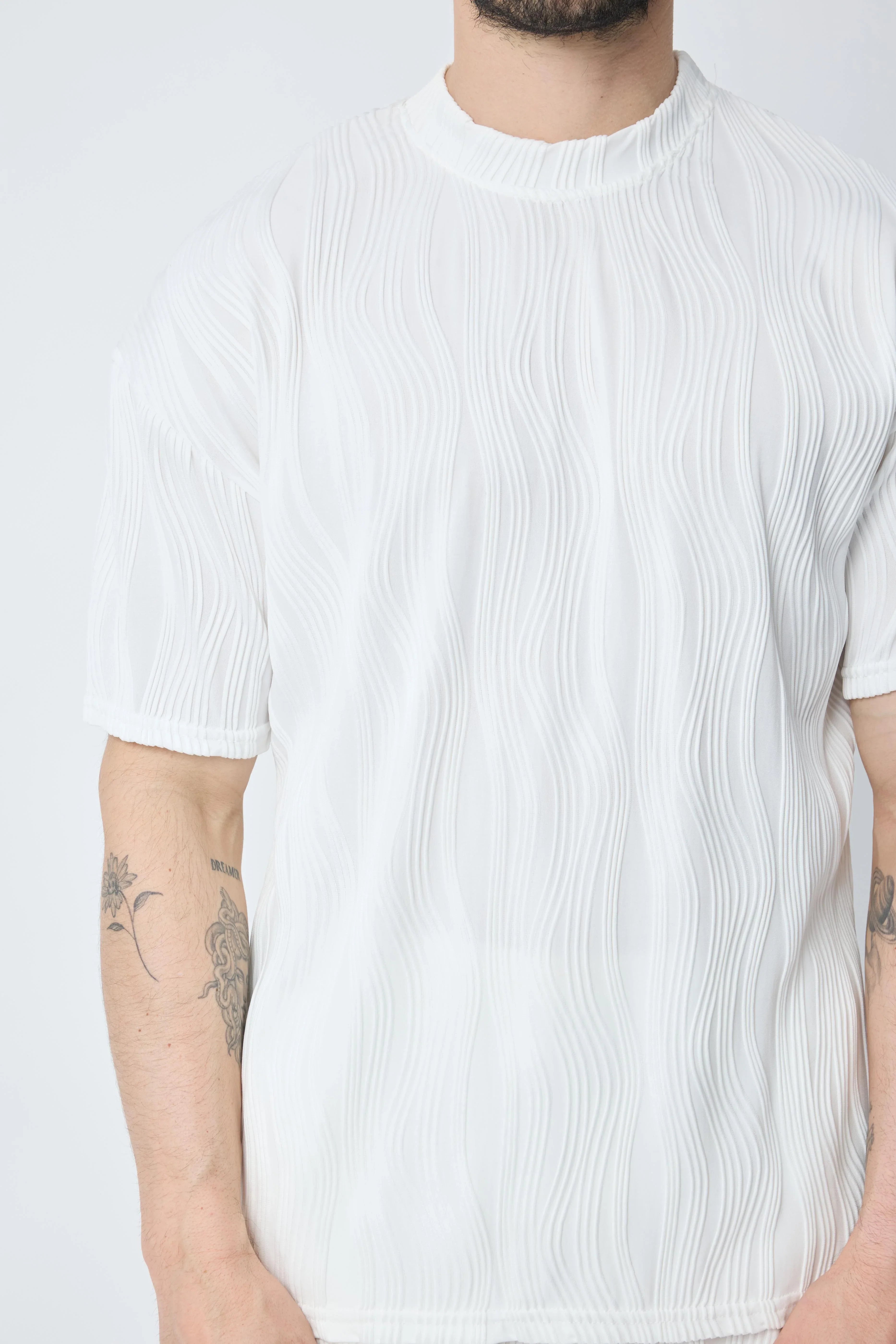 Set met effen shorts en t-shirt