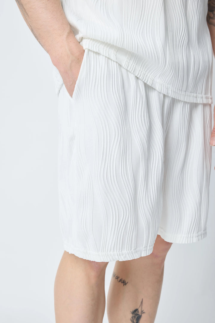 Set met effen shorts en t-shirt