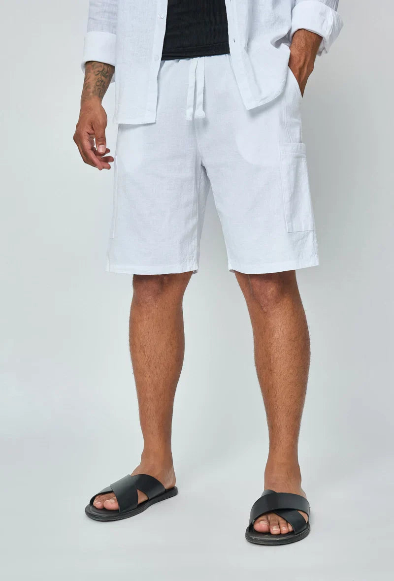 Lichte short met linneneffect