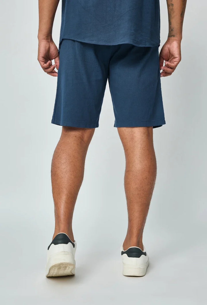 Lichtgewicht viscose shorts met linneneffect