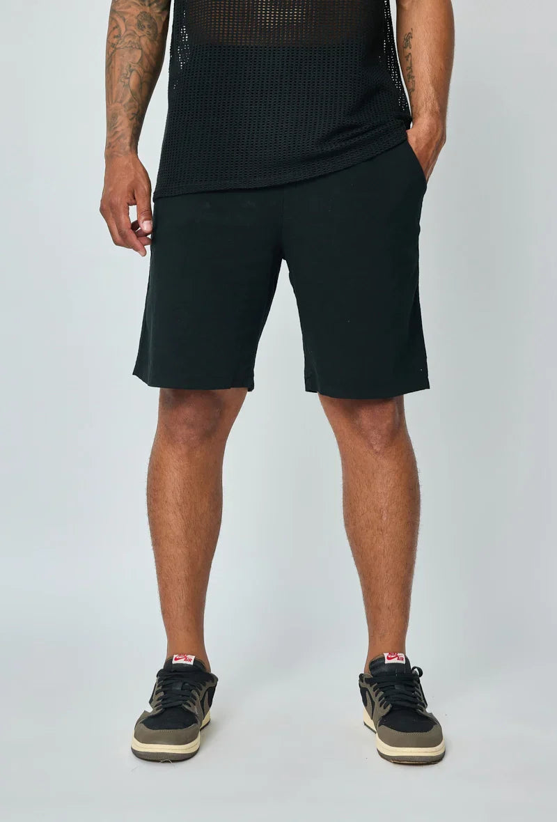 Lichtgewicht viscose shorts met linneneffect