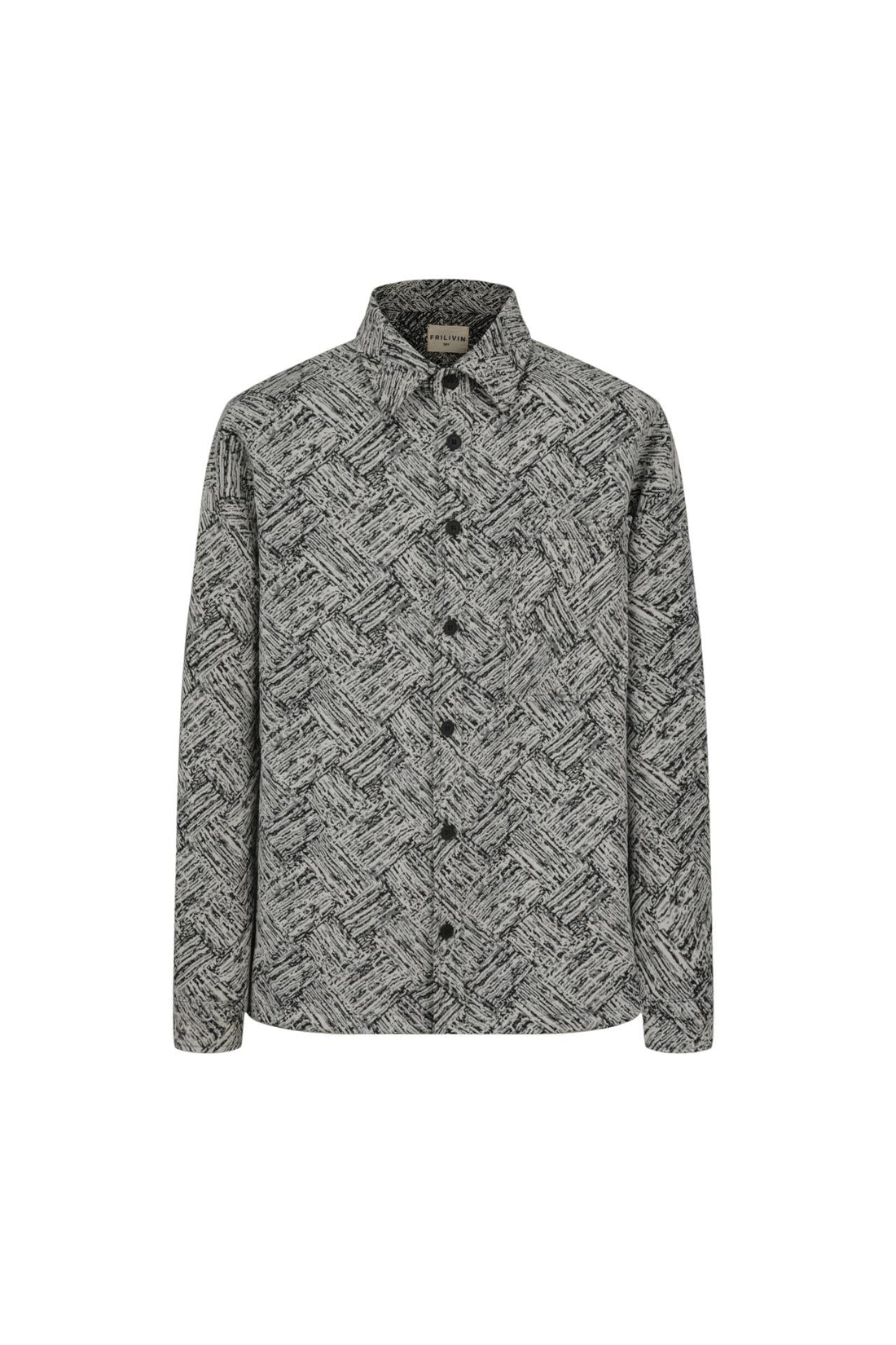 Azteekse print canvas overshirt