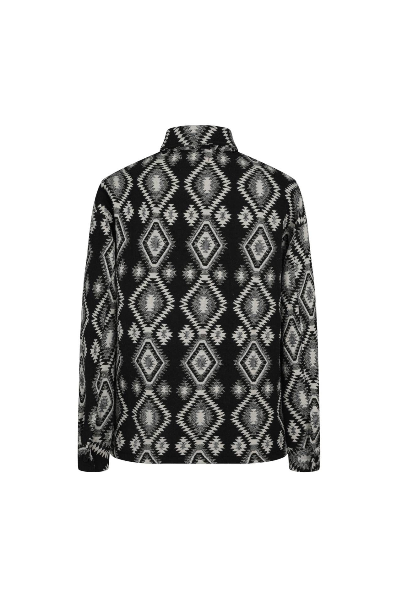 Azteekse print canvas overshirt