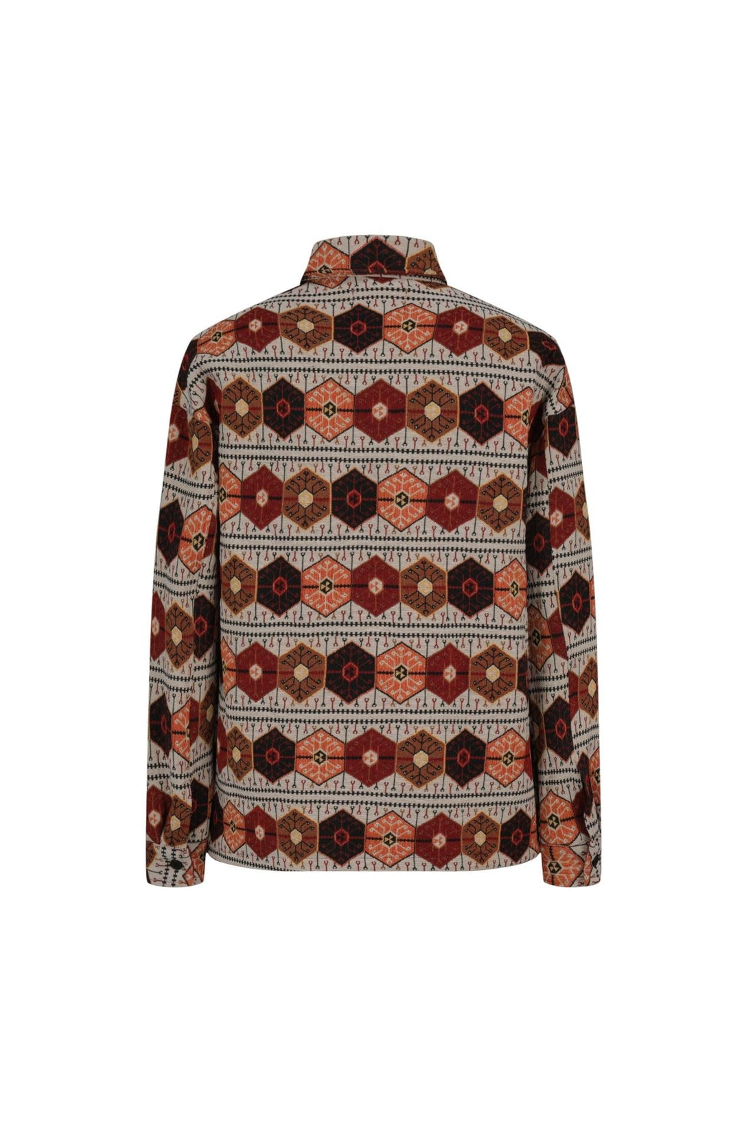 Azteekse print canvas overshirt