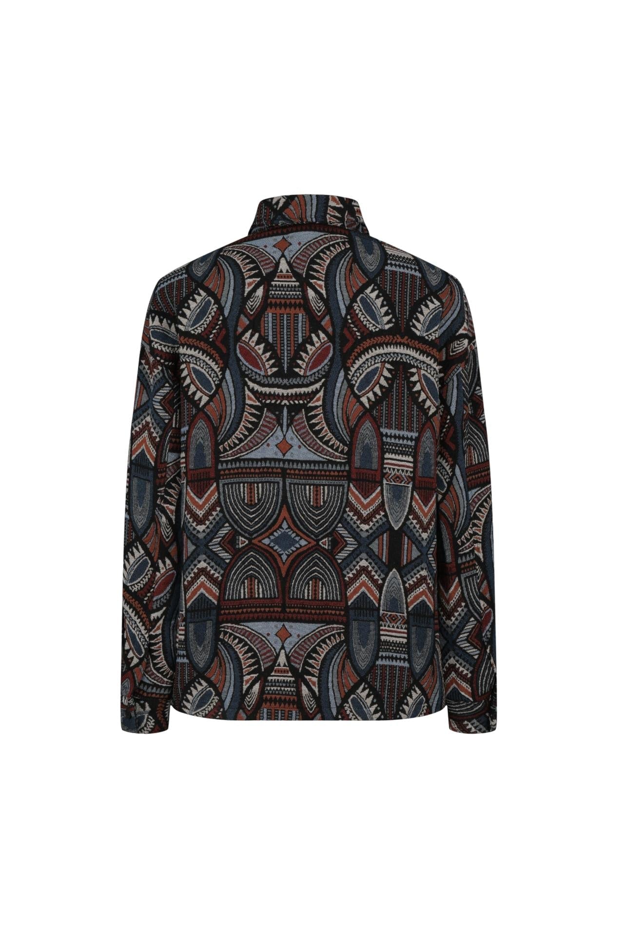 Azteekse print canvas overshirt