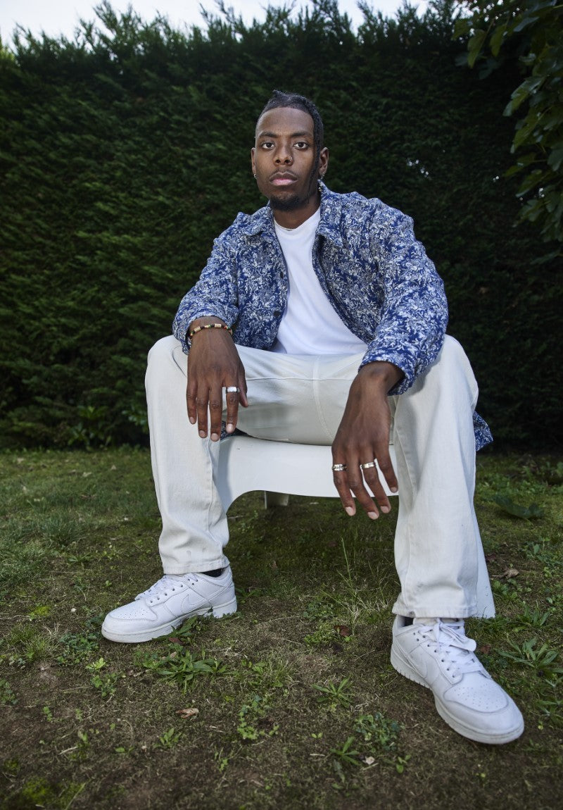 Azteekse print canvas overshirt