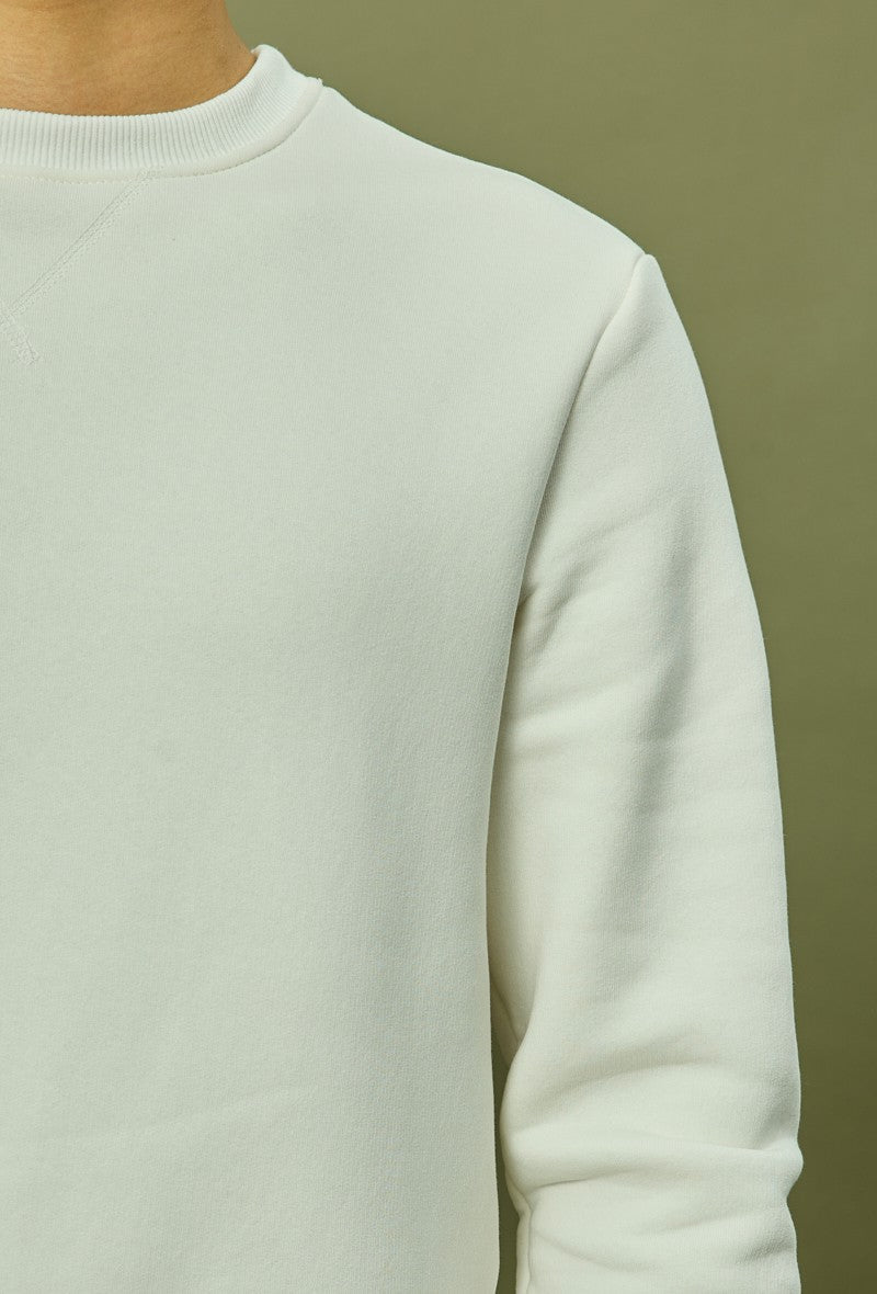 Basic sweatshirt met ronde hals