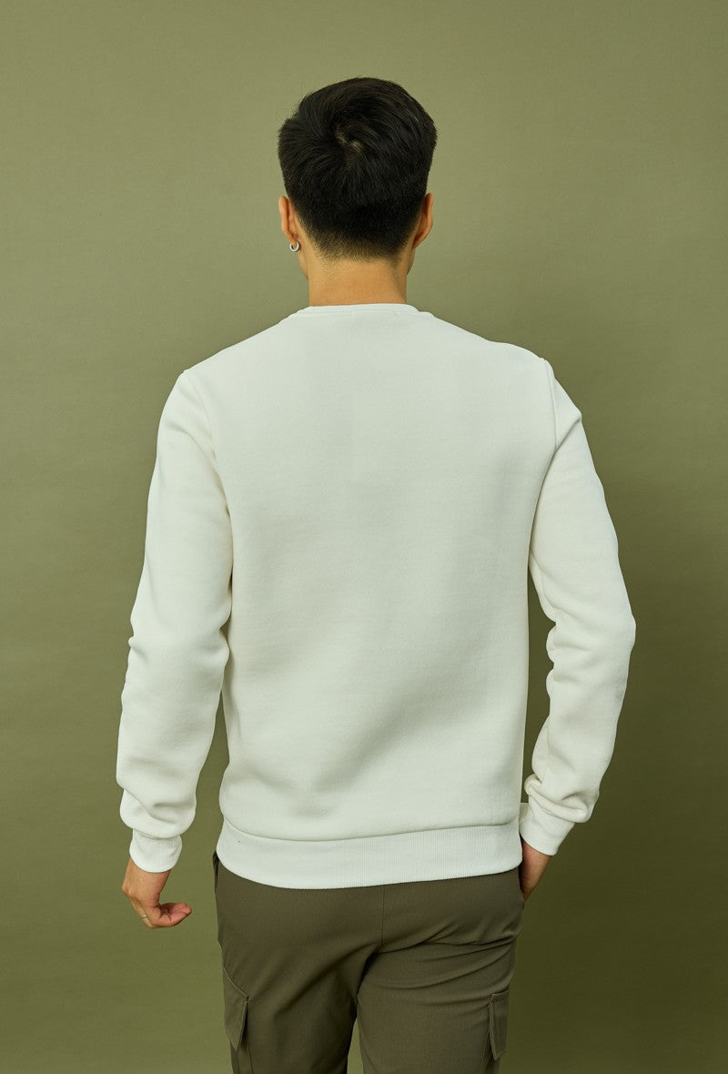 Basic sweatshirt met ronde hals