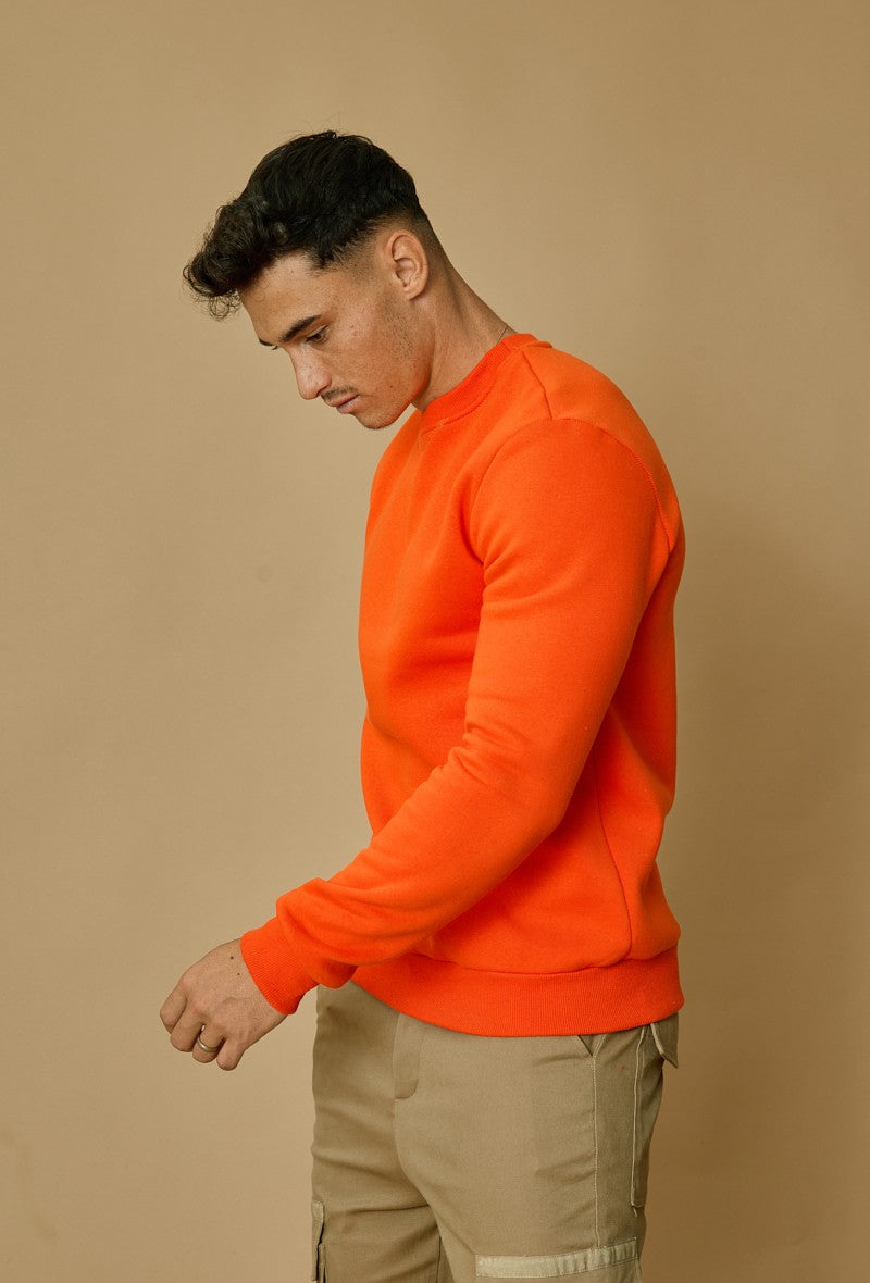 Basic sweatshirt met ronde hals