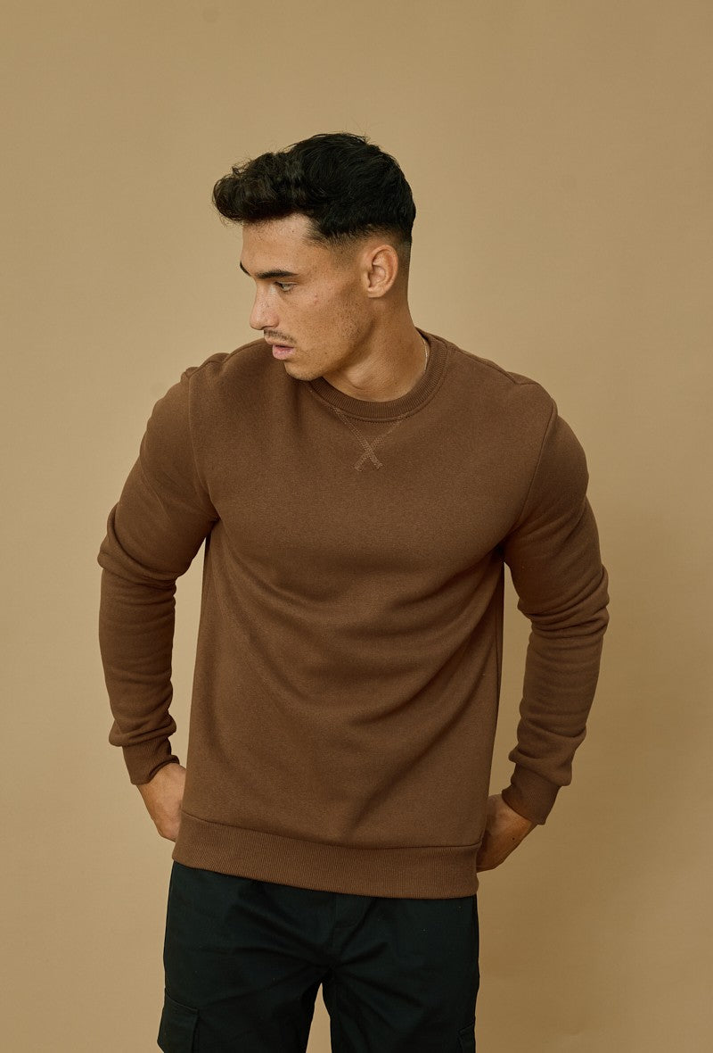 Basic sweatshirt met ronde hals