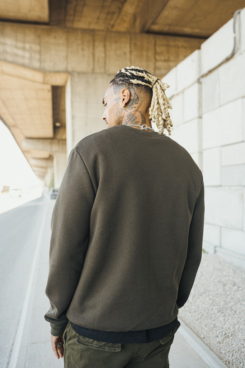 Basic sweatshirt met ronde hals