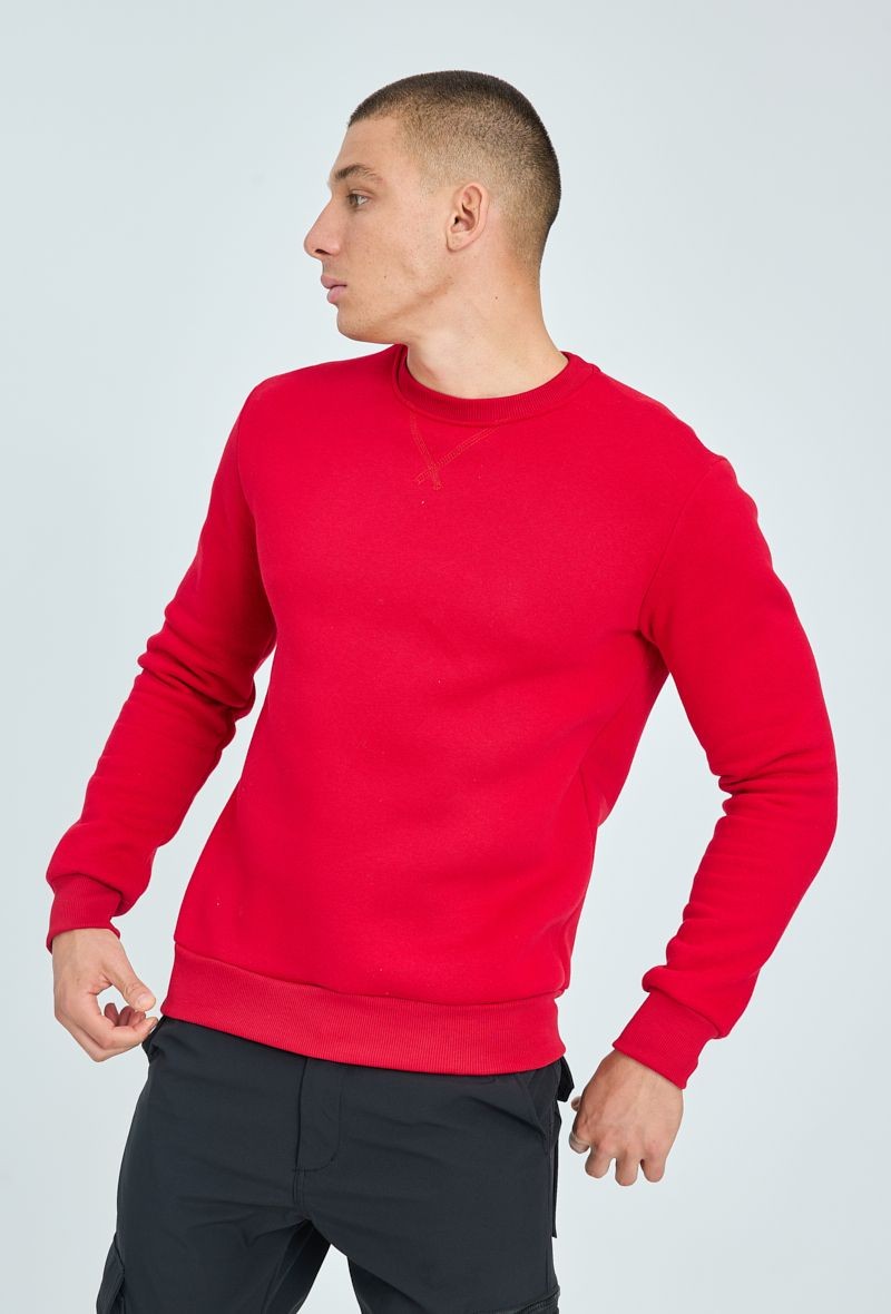 Basic sweatshirt met ronde hals