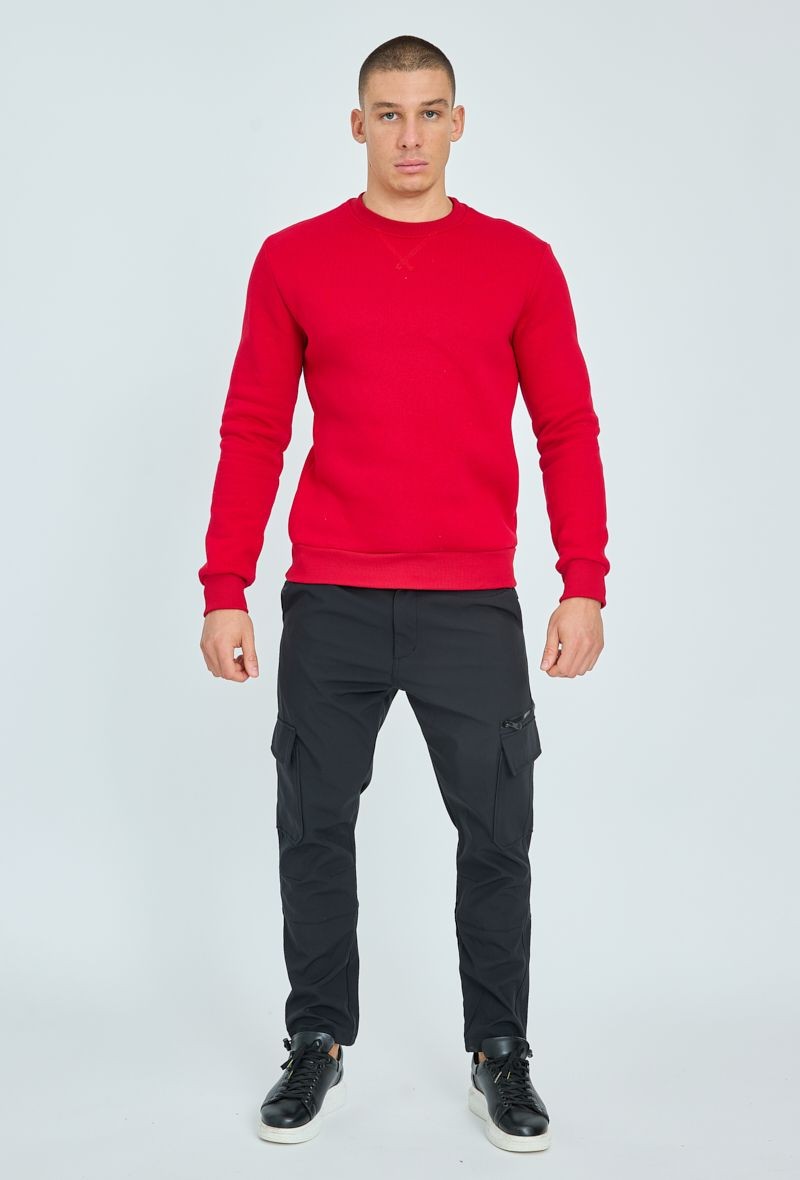 Basic sweatshirt met ronde hals
