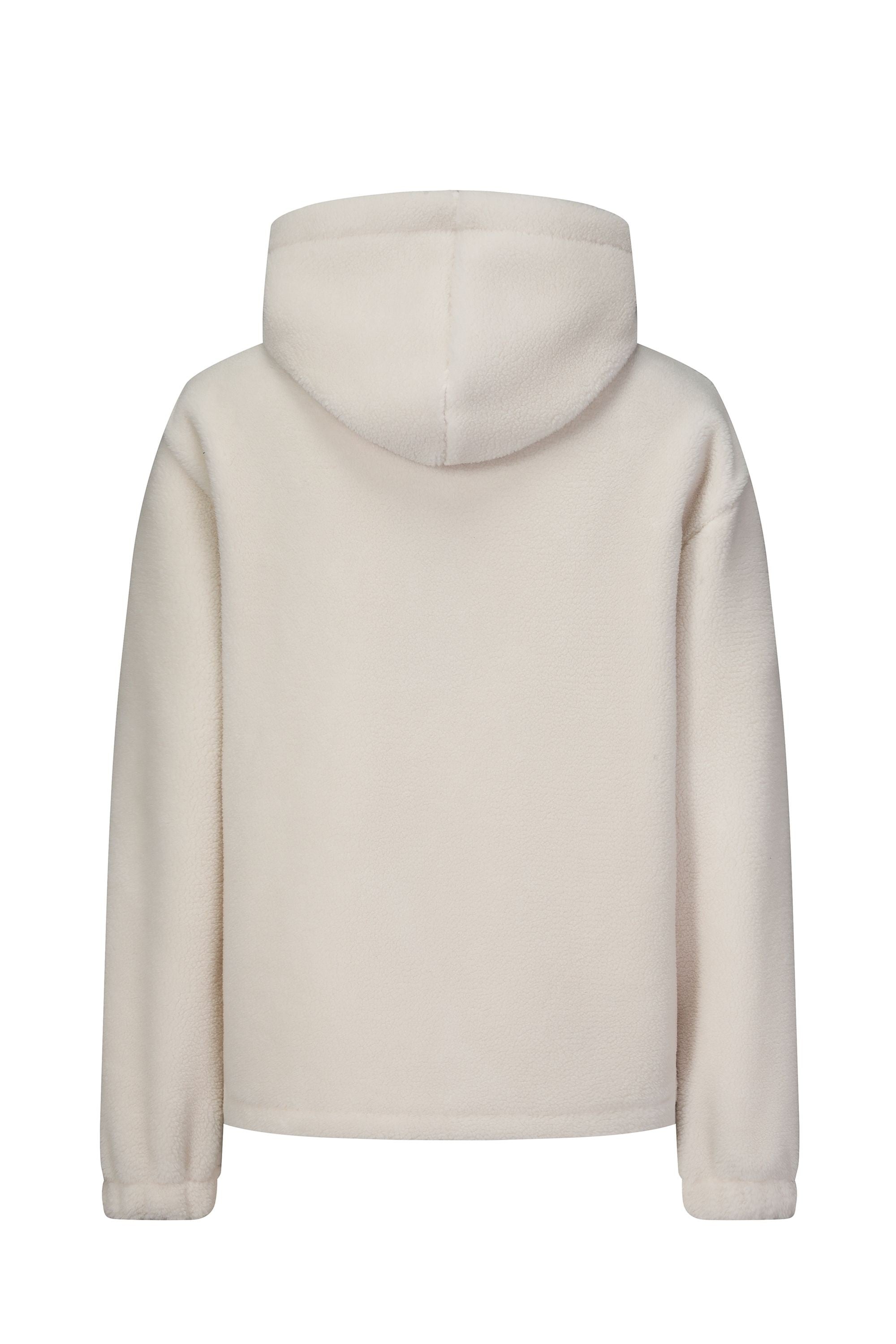 Fleece hoodie met rits