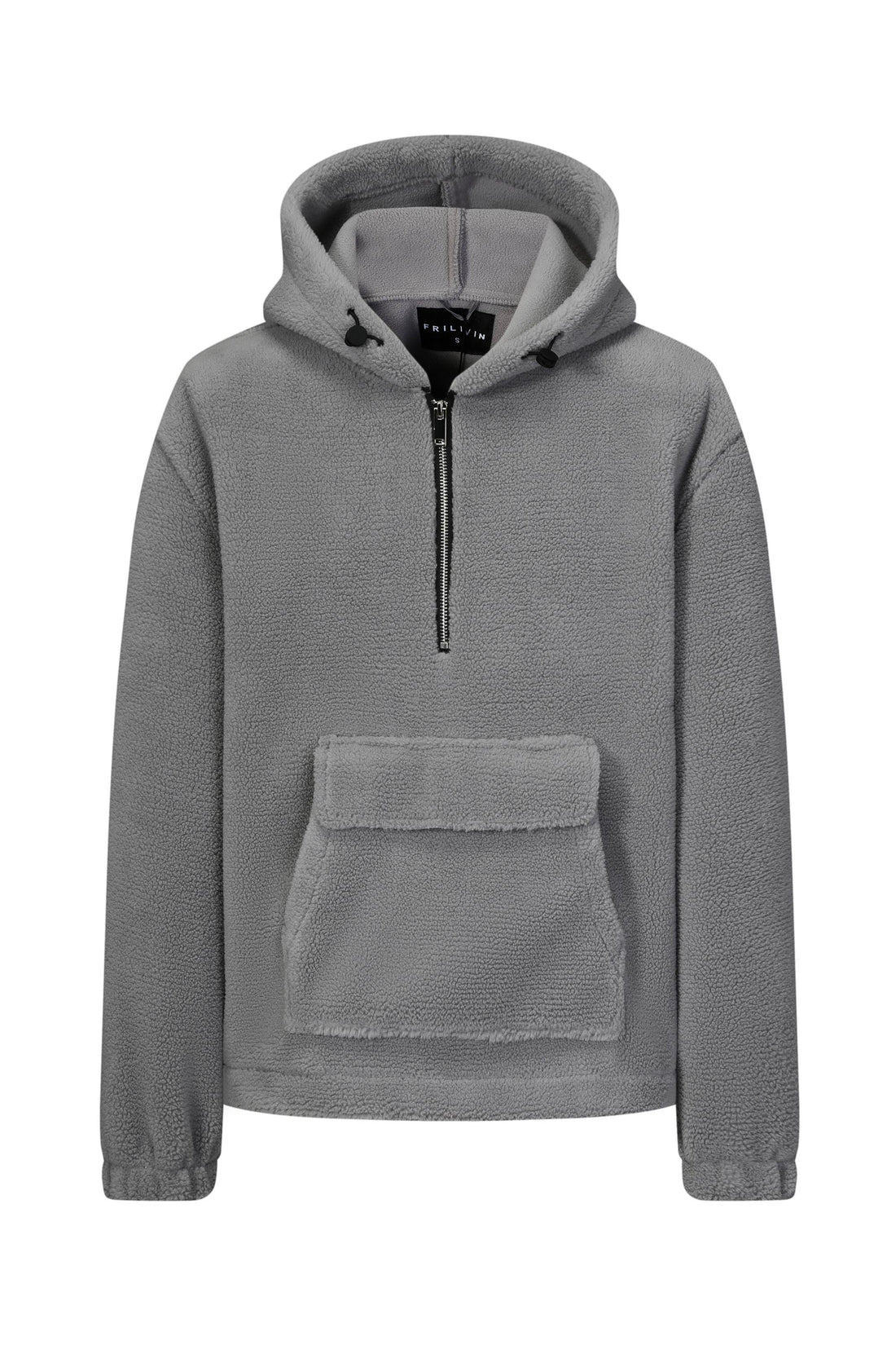 Fleece hoodie met rits