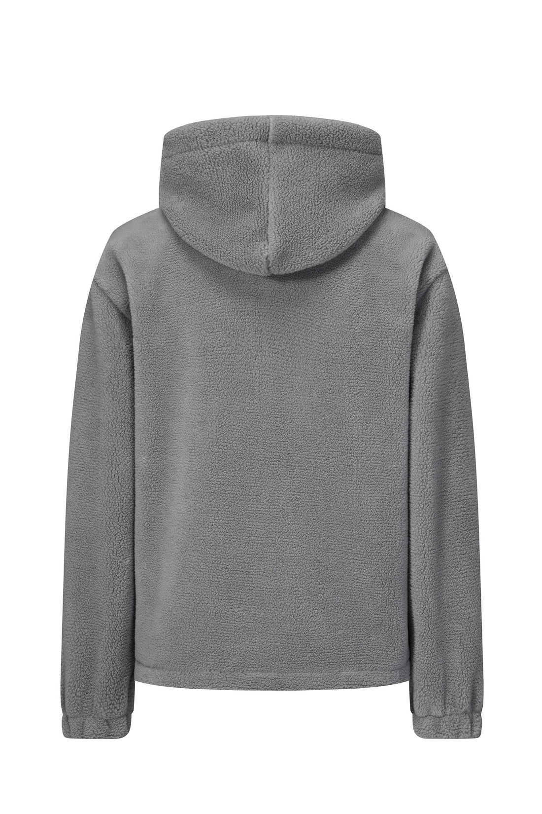 Fleece hoodie met rits
