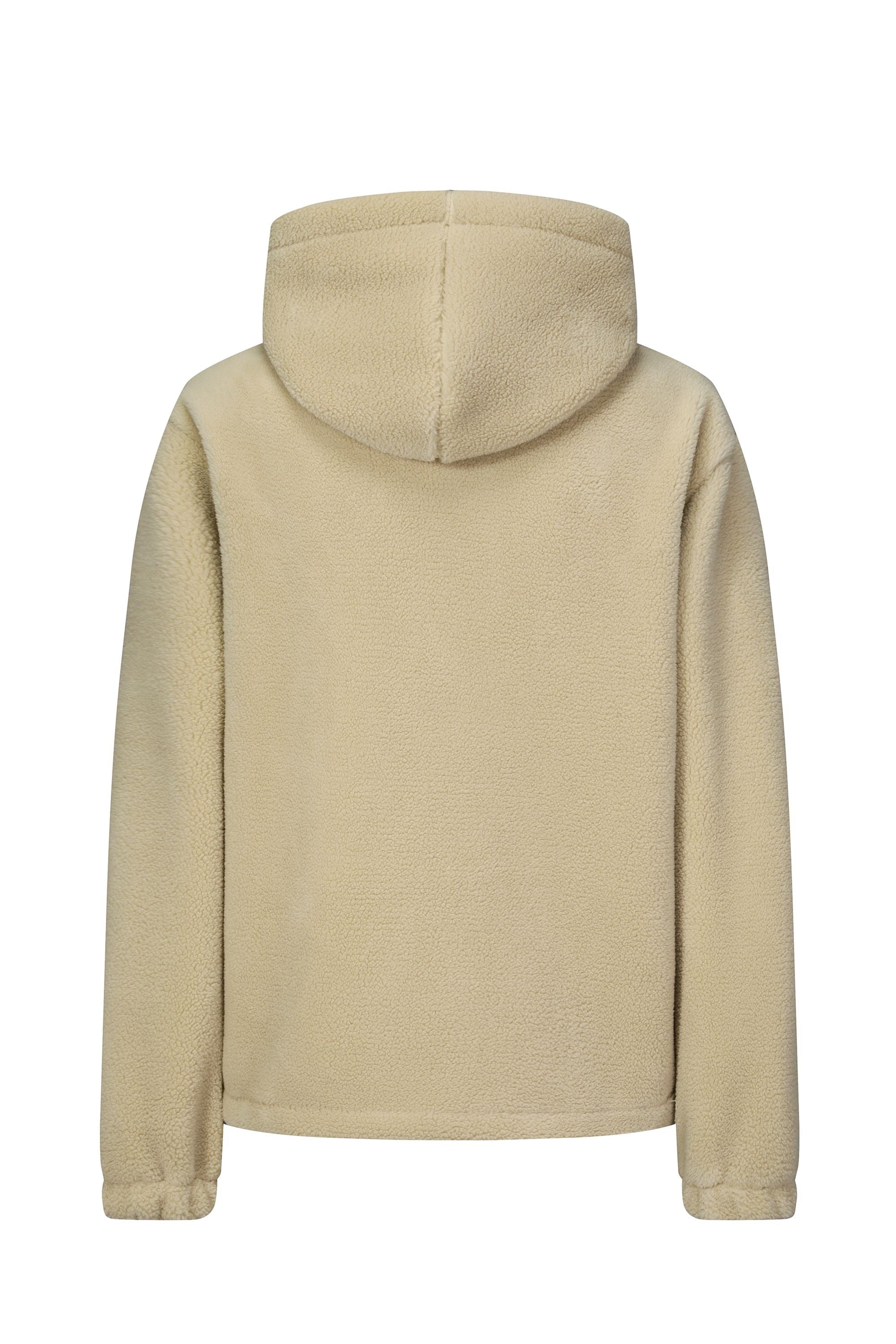 Fleece hoodie met rits