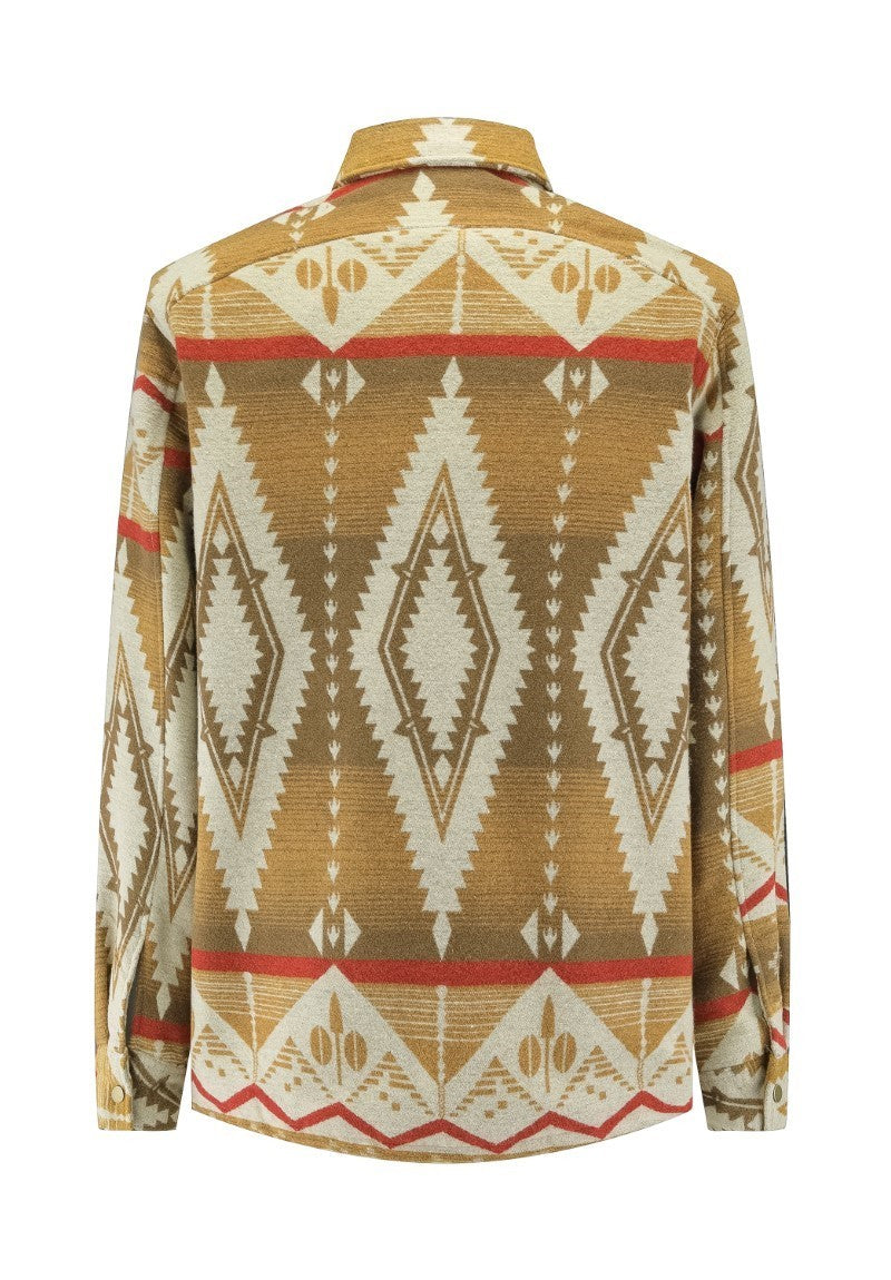 Overhemd met abstract patroon. Reverskraag