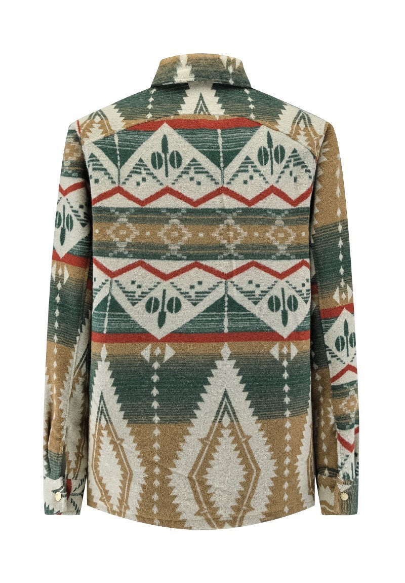 Overhemd met abstract patroon. Reverskraag