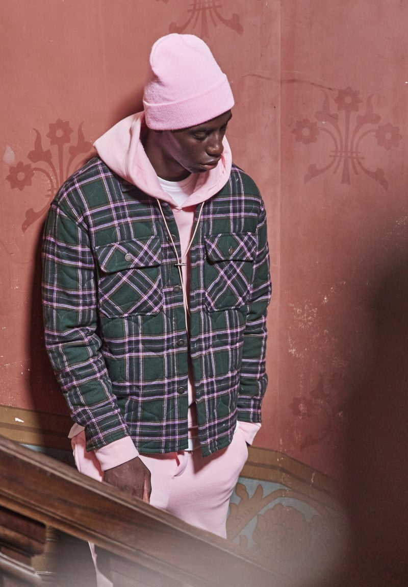 Geruit gewatteerd overshirt