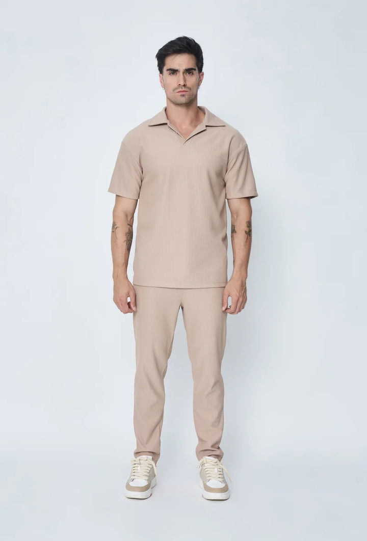 Set van geplooid T-shirt en broek