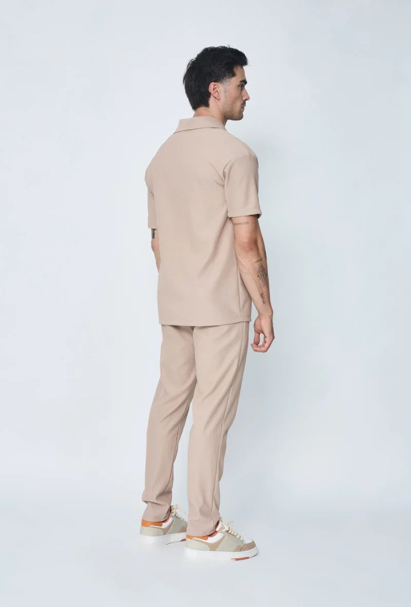 Set van geplooid T-shirt en broek