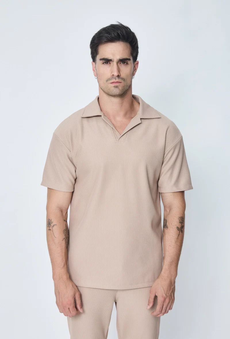 Set van geplooid T-shirt en broek