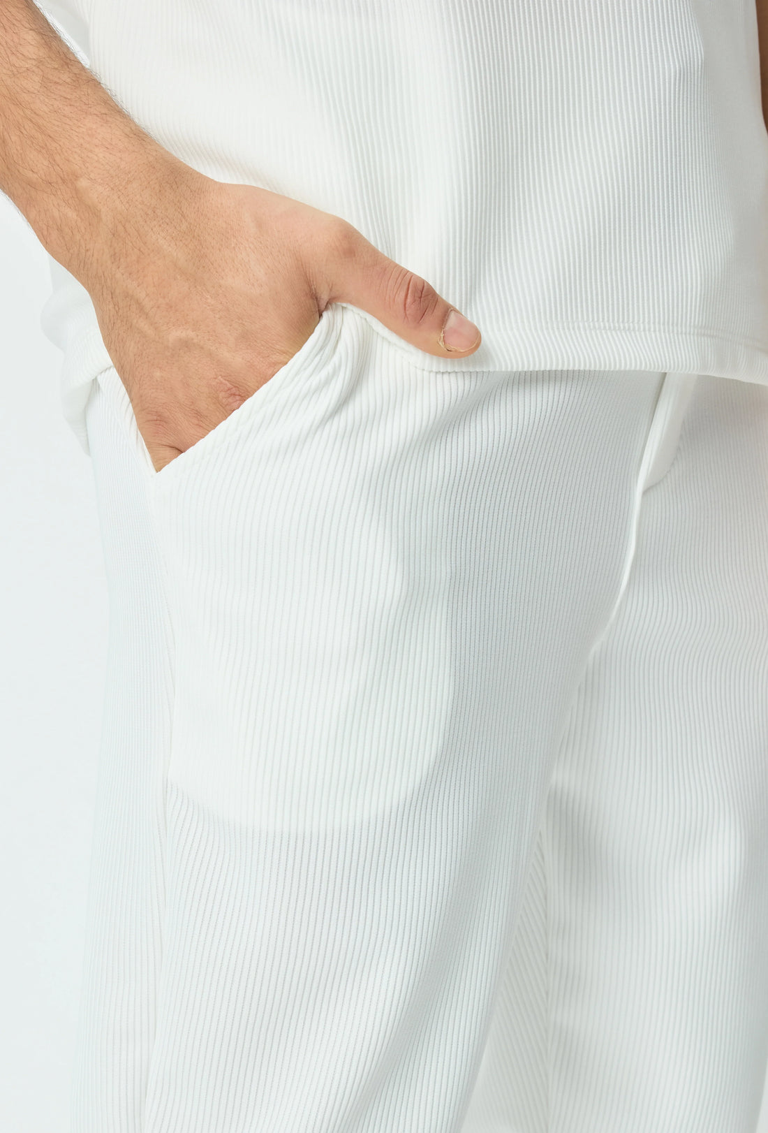 Set van geplooid T-shirt en broek