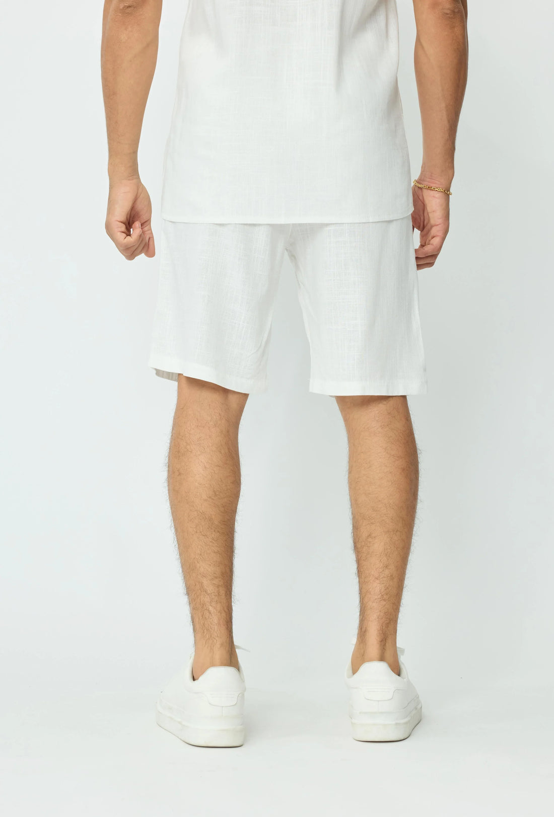 Korte broek met linneneffect