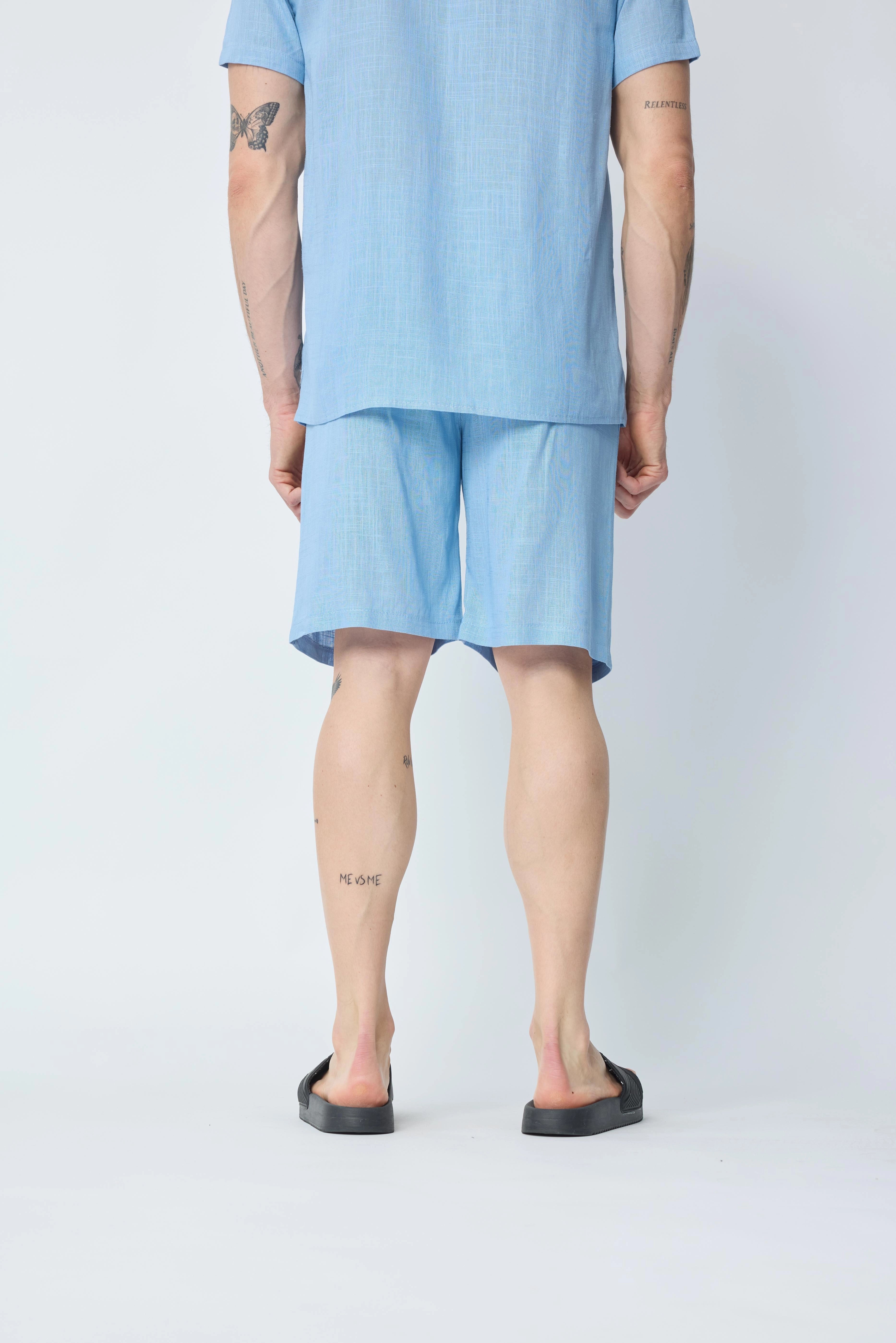 Korte broek met linneneffect