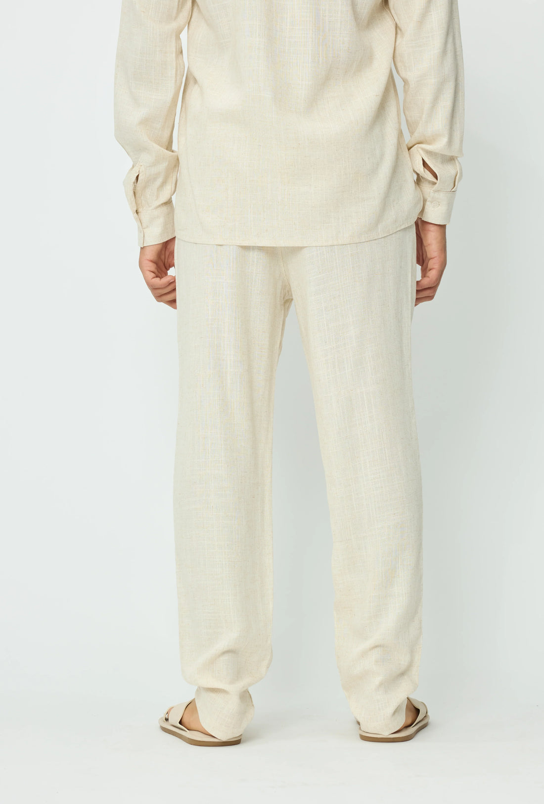 Broek met linneneffect