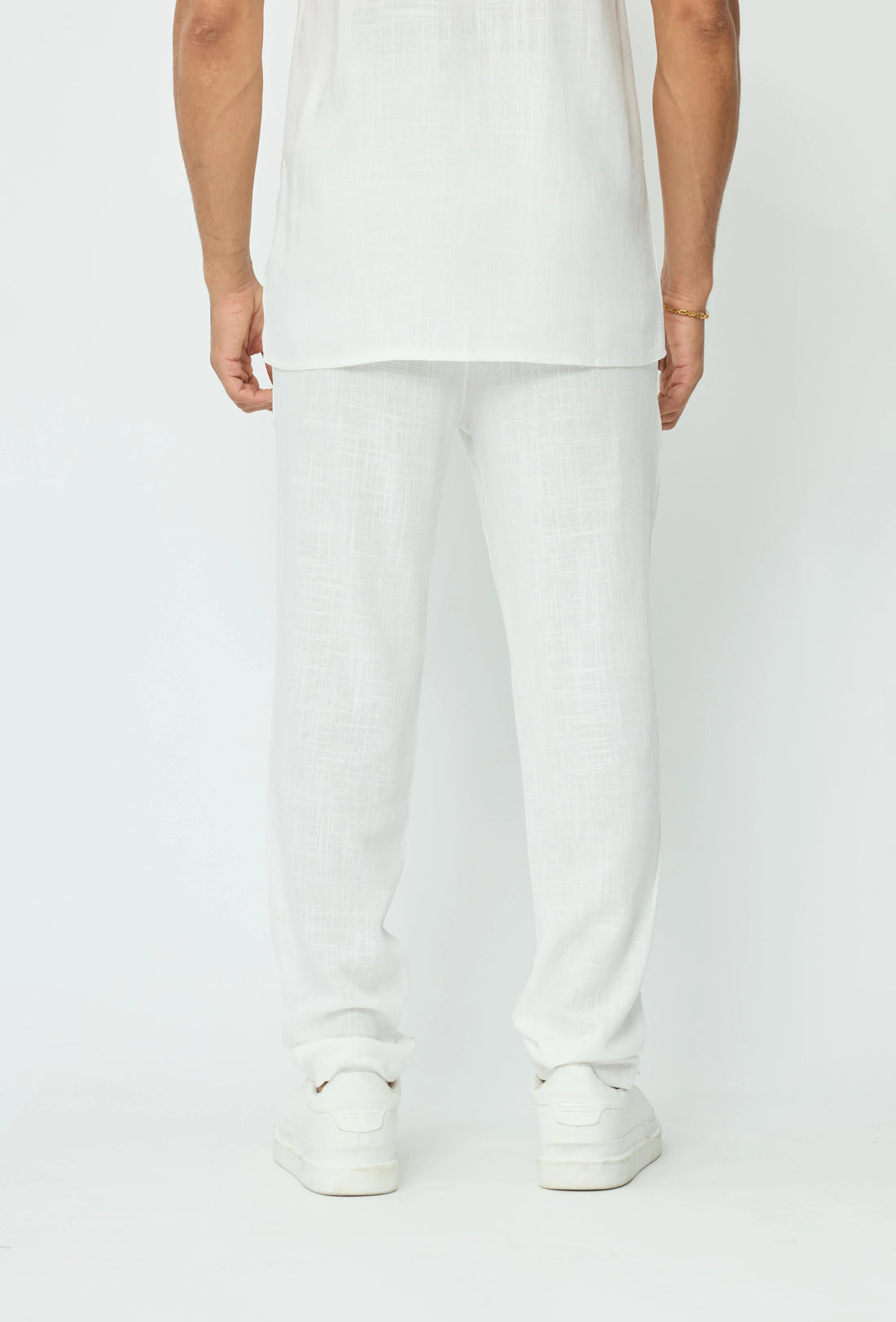 Broek met linneneffect