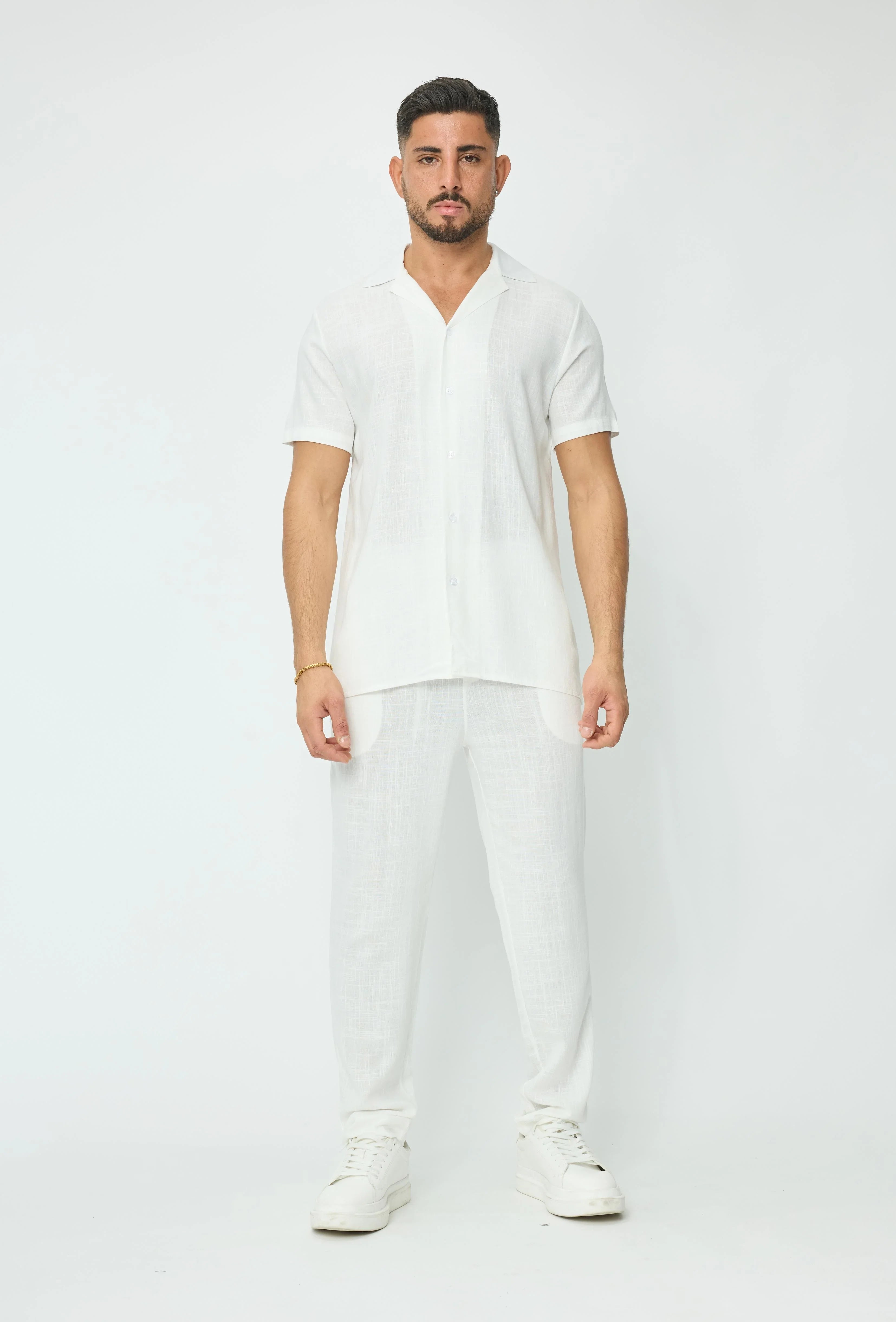 Broek met linneneffect