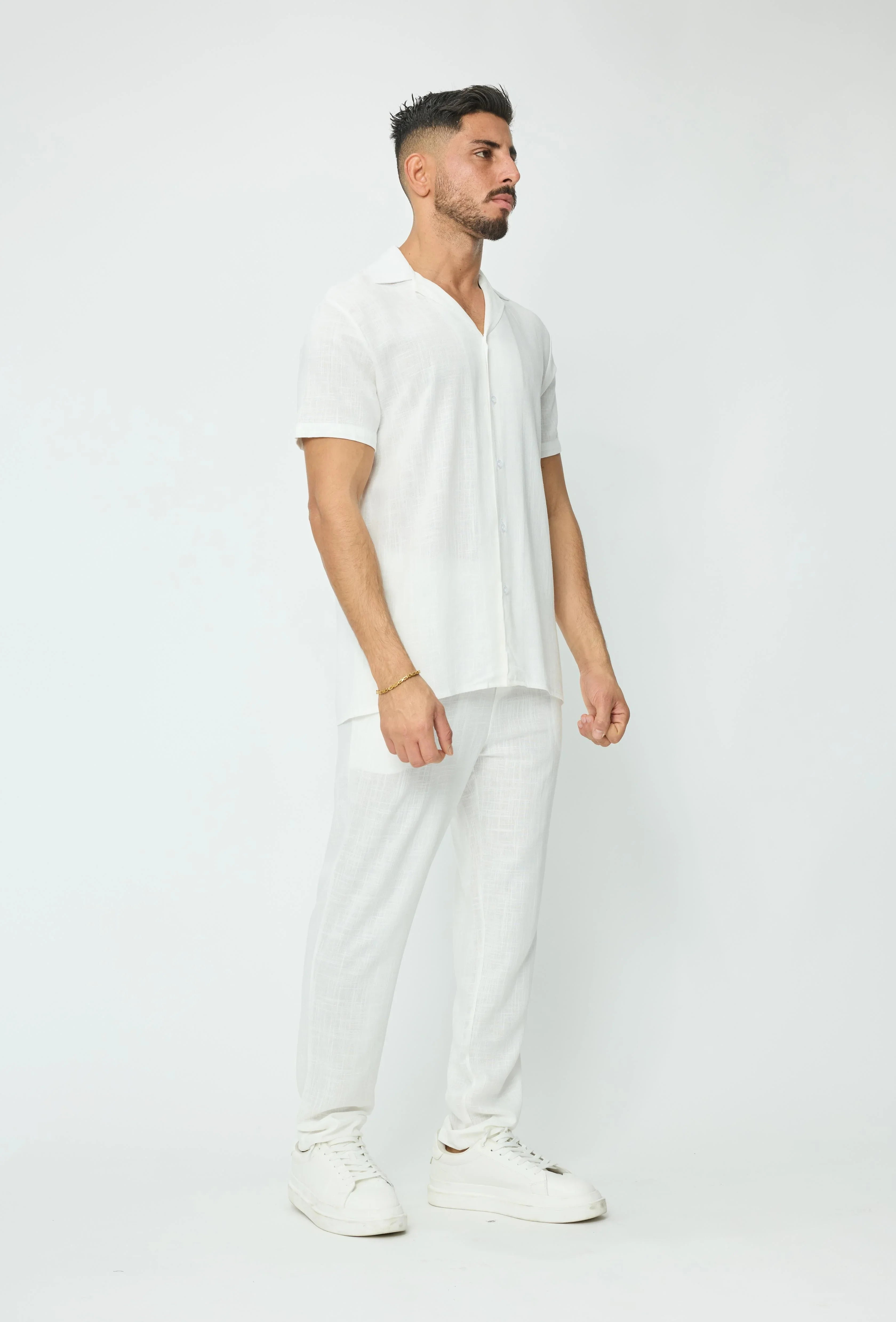 Broek met linneneffect