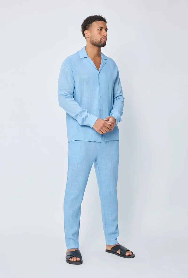 Broek met linneneffect