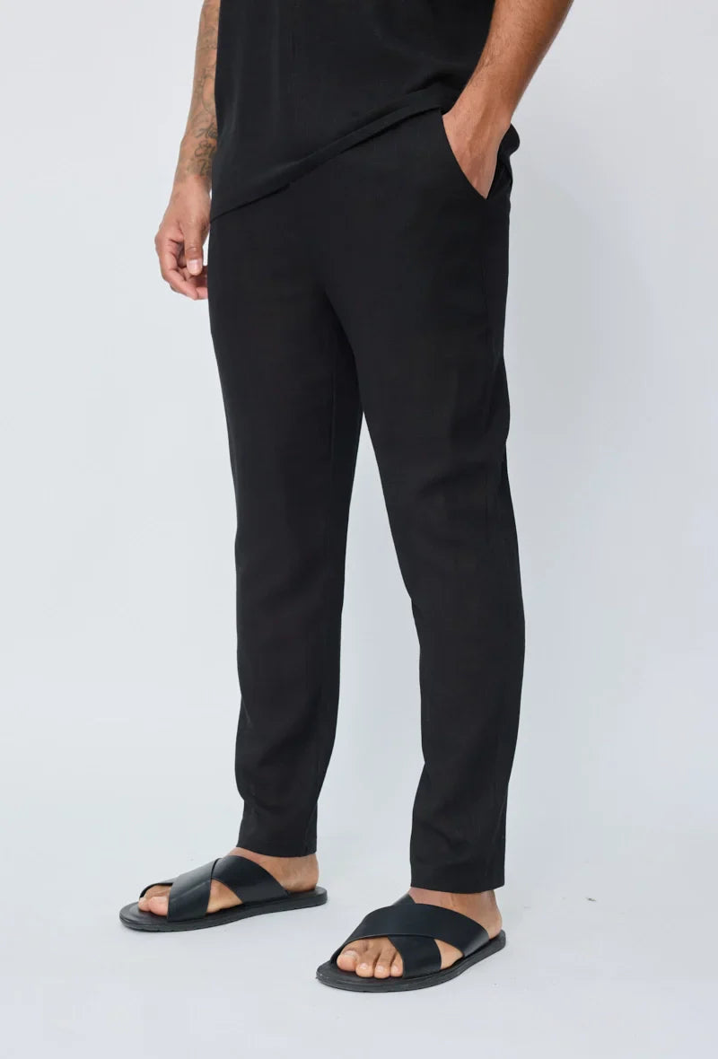 Broek met linneneffect