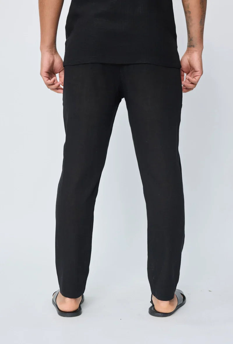 Broek met linneneffect